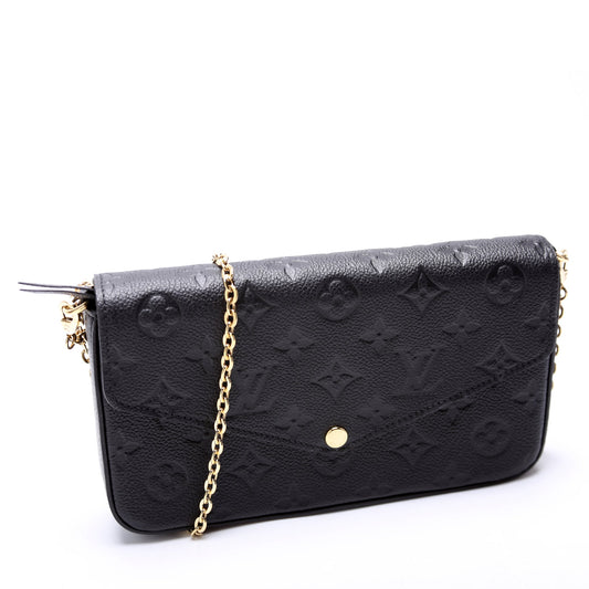 Pochette Felicie Empreinte Black