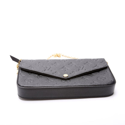 Pochette Felicie Empreinte Black