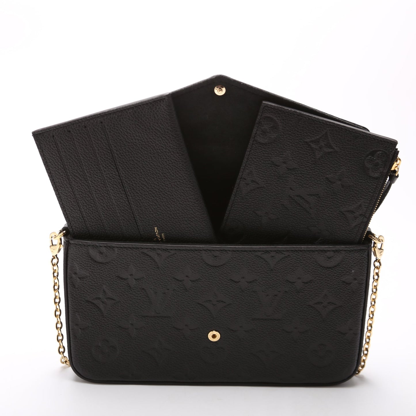 Pochette Felicie Empreinte Black