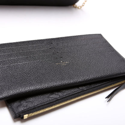 Pochette Felicie Empreinte Black