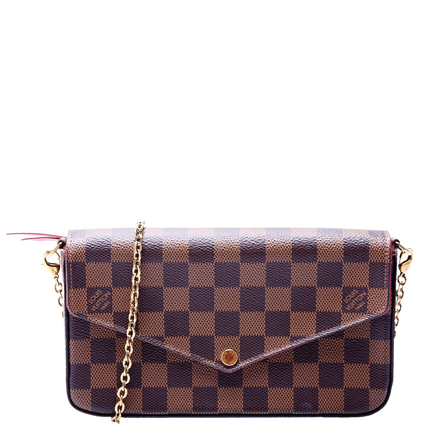 Pochette Felicie Damier Ebene Red