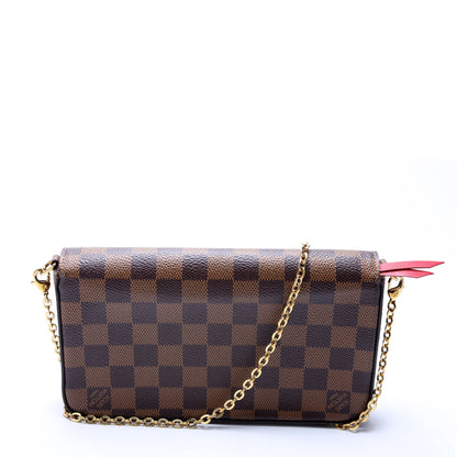 Pochette Felicie Damier Ebene Red