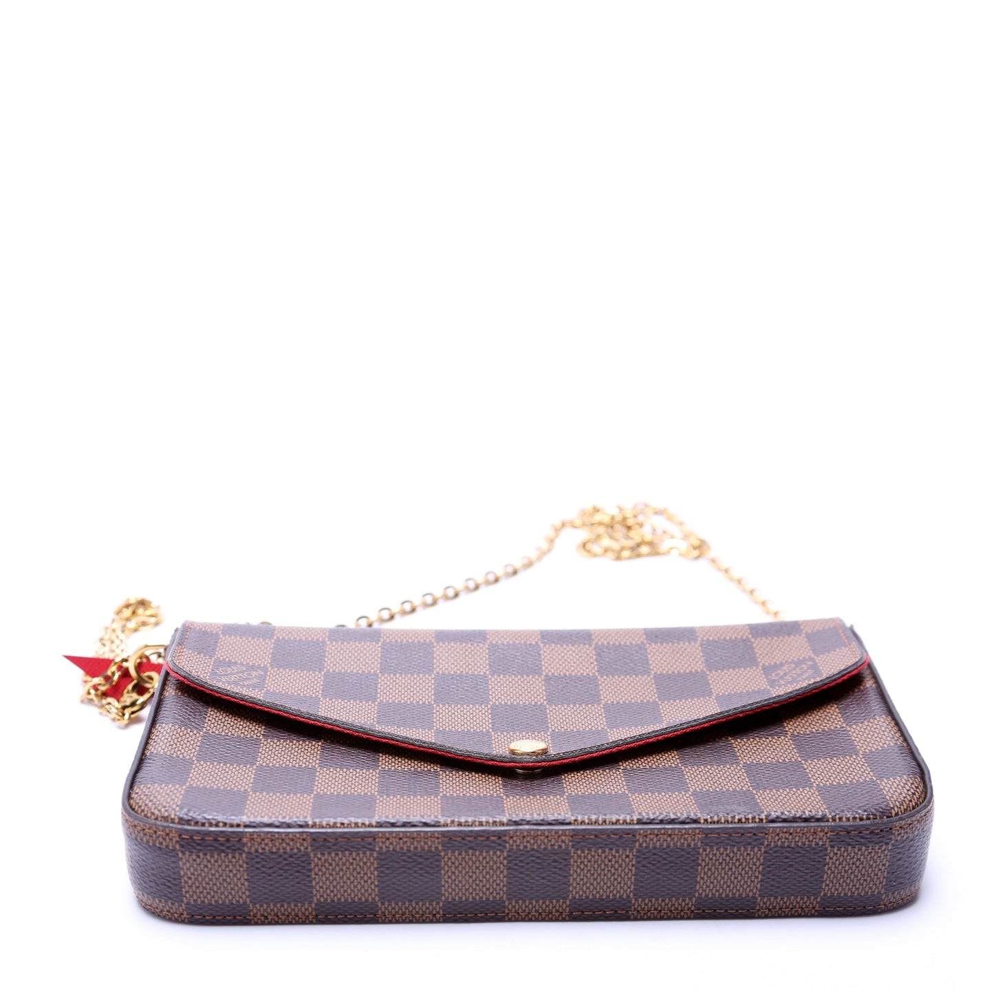 Pochette Felicie Damier Ebene Red