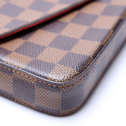 Pochette Felicie Damier Ebene Red