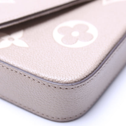 Pochette Felicie Bicolor Empreinte Turtledove