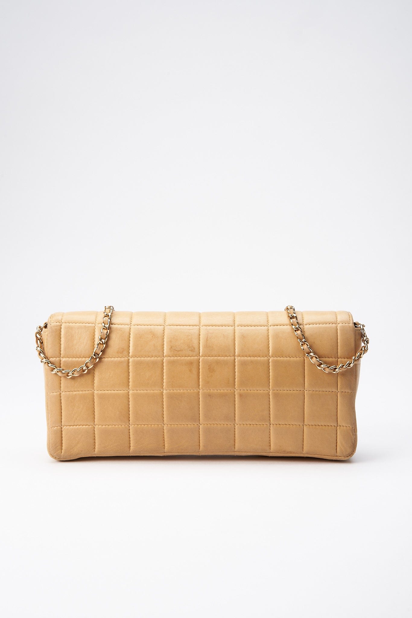 Chanel Chocolate Bar Bag - Beige Leather