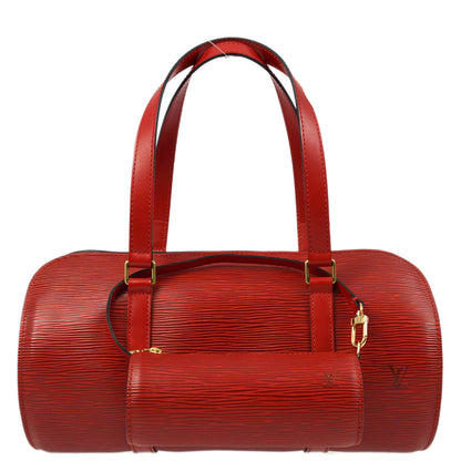 Louis Vuitton 2002 Red Epi Soufflot Handbag M52227