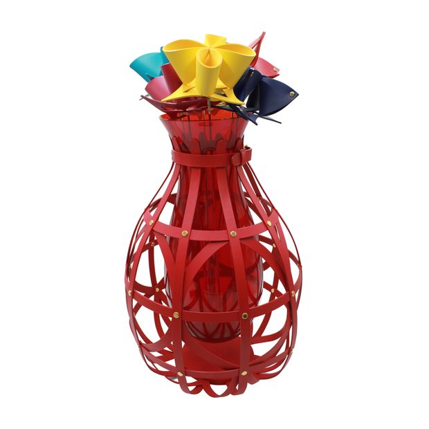 LOUIS VUITTON Diamond Vase By Marcel Wanders - 6 Colorful Origami Flowers