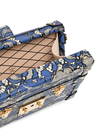 Louis Vuitton  Blue Lace Floral Petite Malle Bag