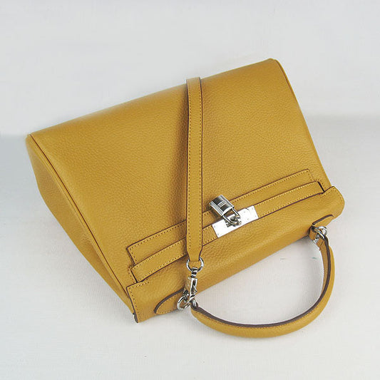 Hermes Kelly 32cm Togo Leather HandBag 6108 Yellow Silve