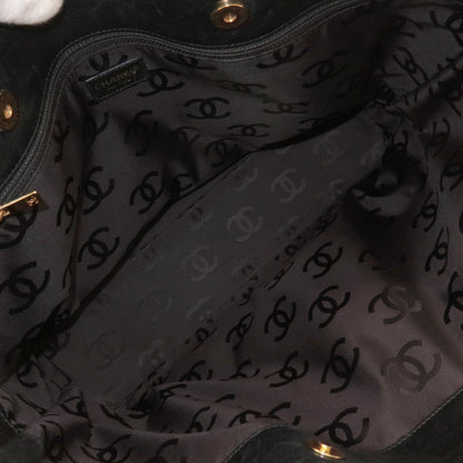 Chanel Wild Stich Matelasse Leather Tote Bag Black