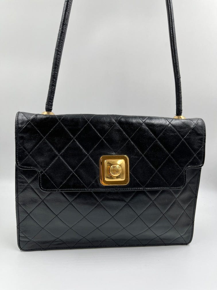 Vintage Chanel Black Shoulder Bag