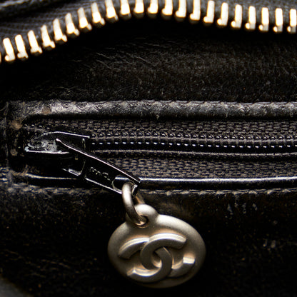 Chanel Medallion Tote Bag Black Caviar Silver