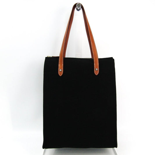 Hermes Black Canvas Cabas Mira Tote (SHA11421)