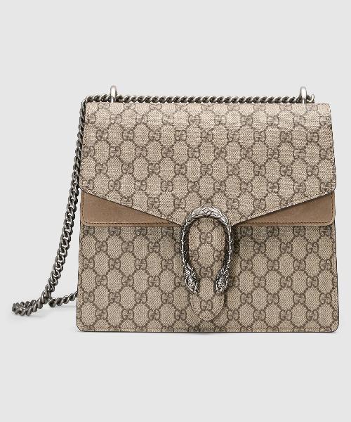 Gucci Dionysus GG Supreme Mini Bag Beige Brown