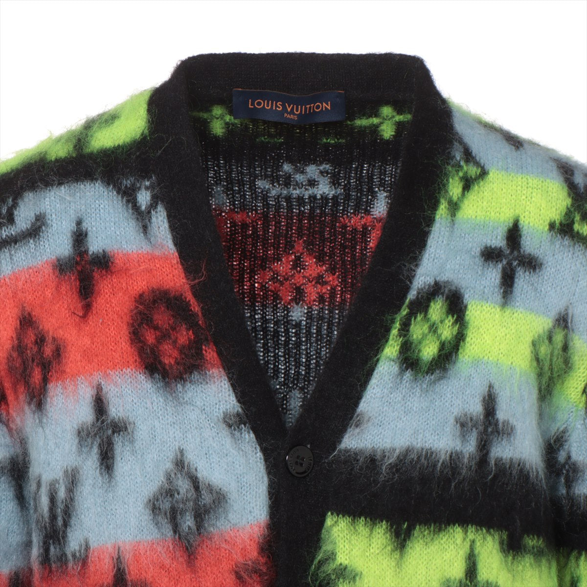 Louis Vuitton 22AW Wool x Moheya Cardigan S  Multicolor Monogram RM222V