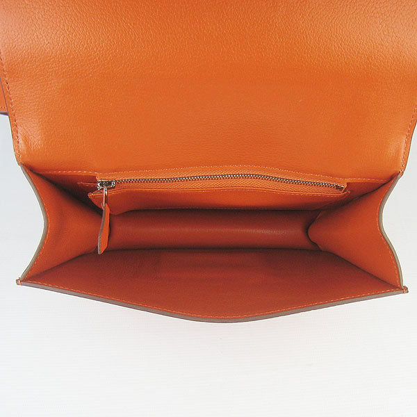 Hermes Constance Cowskin Leather Bag H017 orange silver