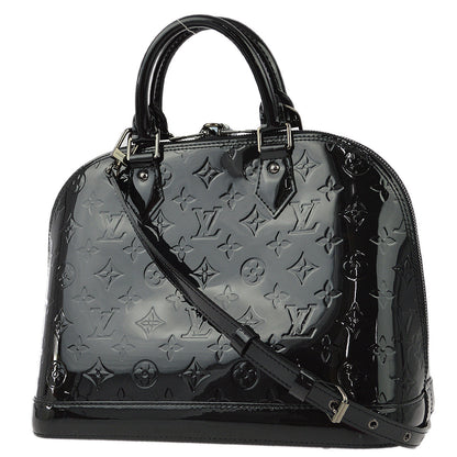 Louis Vuitton 2013 Black Monogram Vernis Alma PM 2way Shoulder Handbag M90061