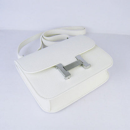 Hermes Constance Cowskin Leather Bag H017 beige silver