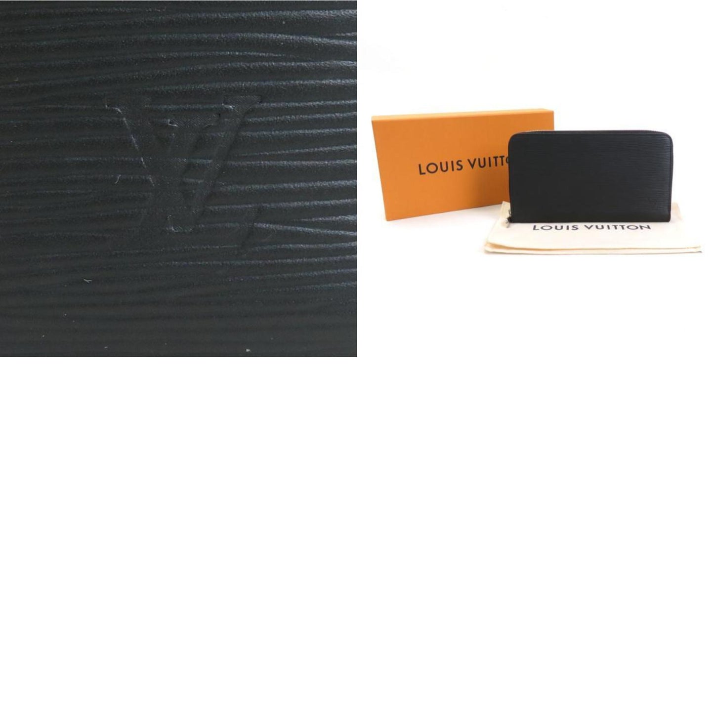 Louis Vuitton  Round Zipper Long Wallet Epi Zippy Organizer NM Leather Noir  M62643