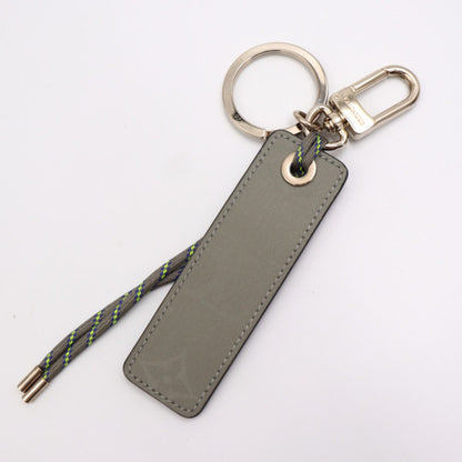 Louis Vuitton  Portocre Tag Monogram Fluo Keychain MP2126 Titanium Canvas Gray Series Silver Hardware Key Ring Bag Charm