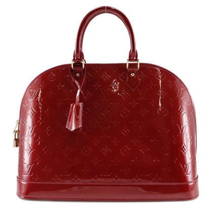 LOUIS VUITTON Alma GM Handbag M93596 Vernis Pomme D'Amour Red MI2079 Women's