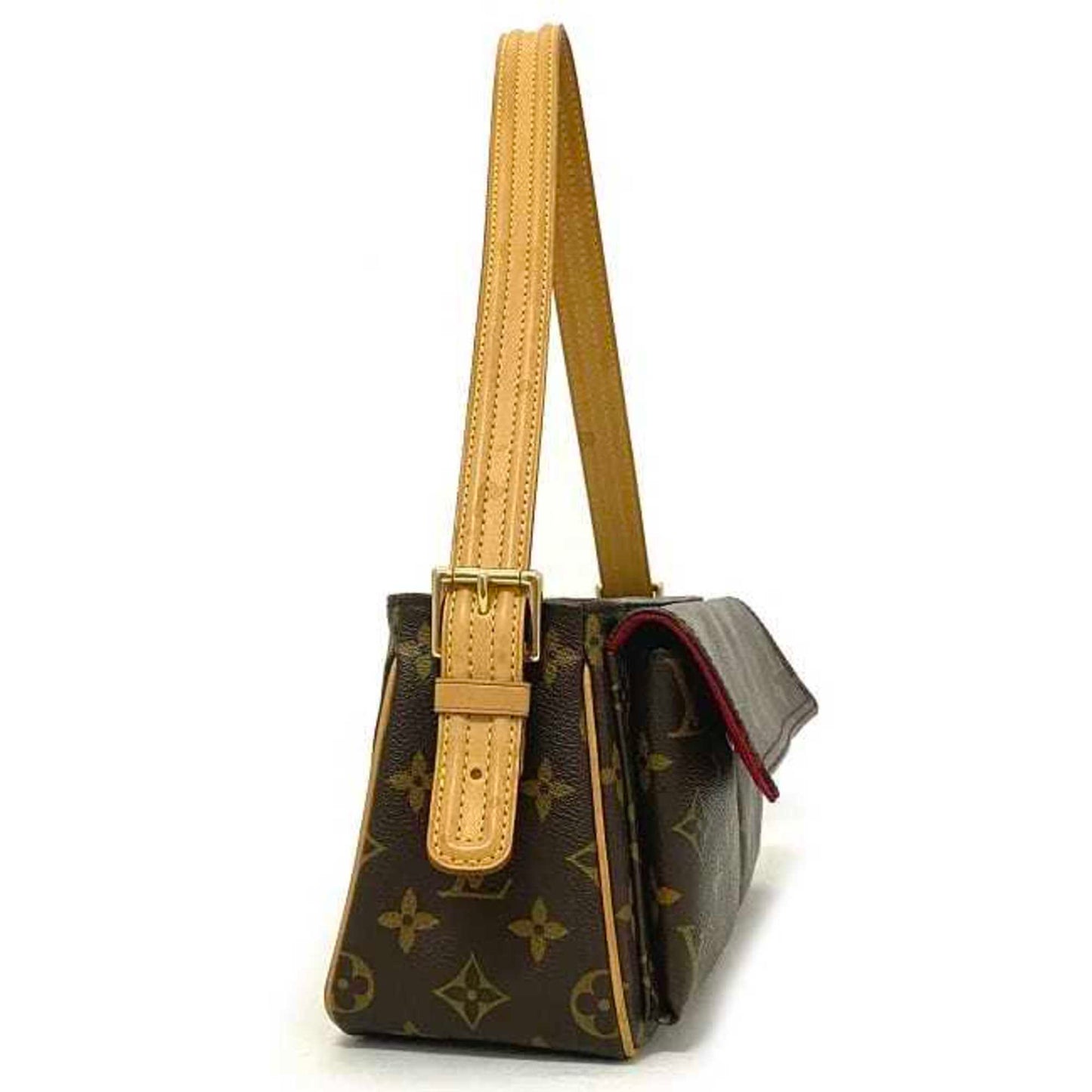 Louis Vuitton  Bag Vibasite MM Brown Beige Monogram M51164 Canvas Nume Leather DU0084  Handbag LV