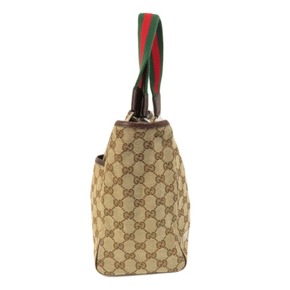 GUCCI 145758 GG Sherry Line Handbag Canvas Ladies