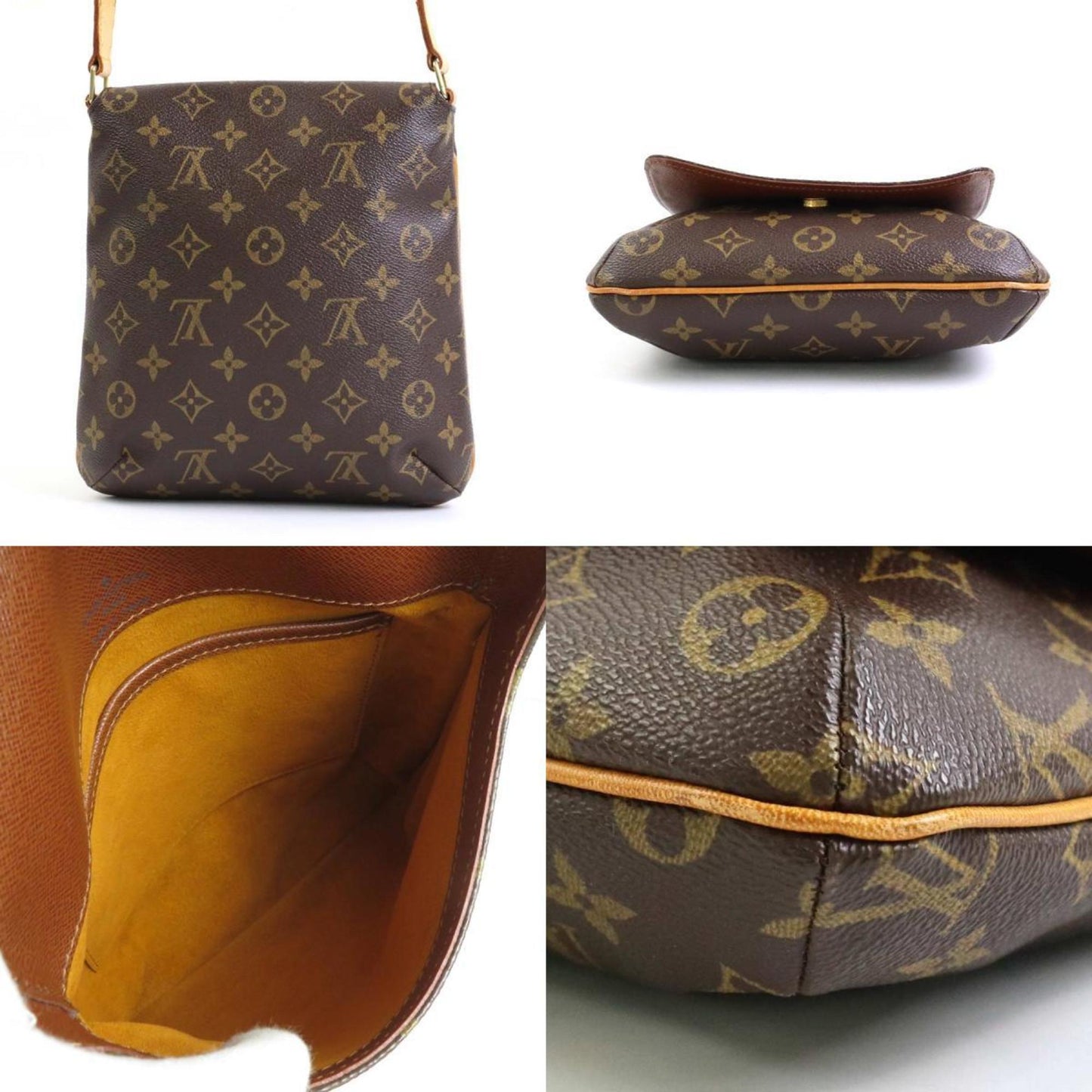 LOUIS VUITTON Diagonal Shoulder Bag Monogram Musette Salsa Long Canvas Brown Unisex M51387