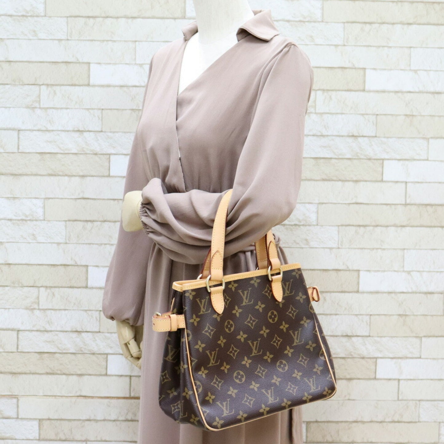 Louis Vuitton  Handbag Monogram Batignolles M51156 Brown Women's Canvas