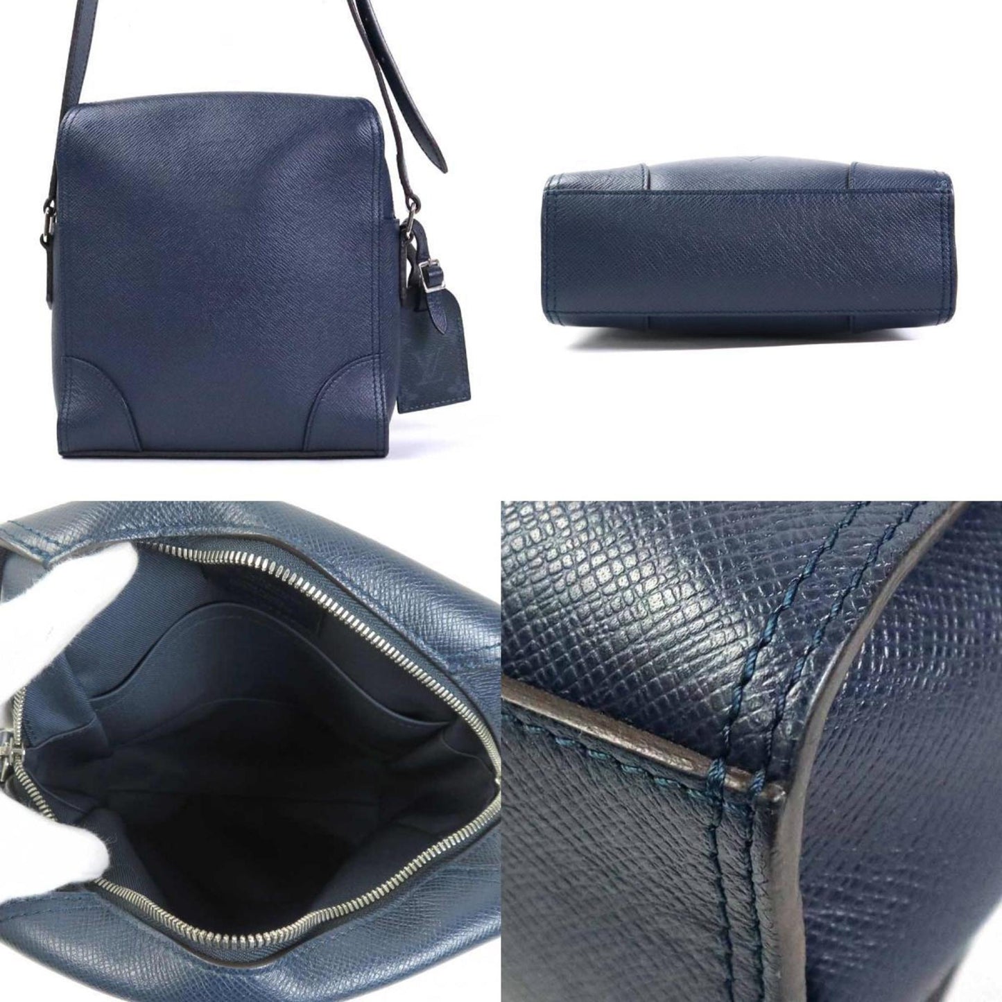 Louis Vuitton  Crossbody Shoulder Bag Taiga Nikolai Messenger PM Indigo Blue Men's M31021