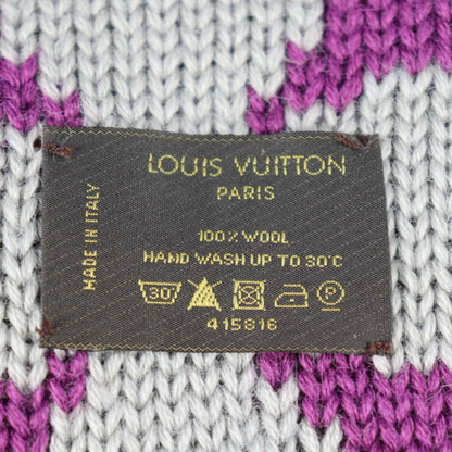 Louis Vuitton  Snood Grand Floor Monogram Muffler M72768 Wool 100% Gray Neck Warmer