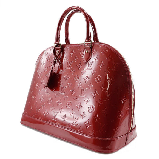 LOUIS VUITTON Alma GM Handbag M93596 Vernis Pomme D'Amour Red MI2079 Women's