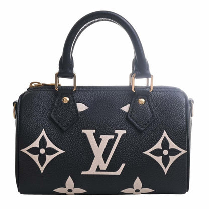 LOUIS VUITTON Empreinte Bicolor Nano Speedy Handbag M81456 Black Ladies