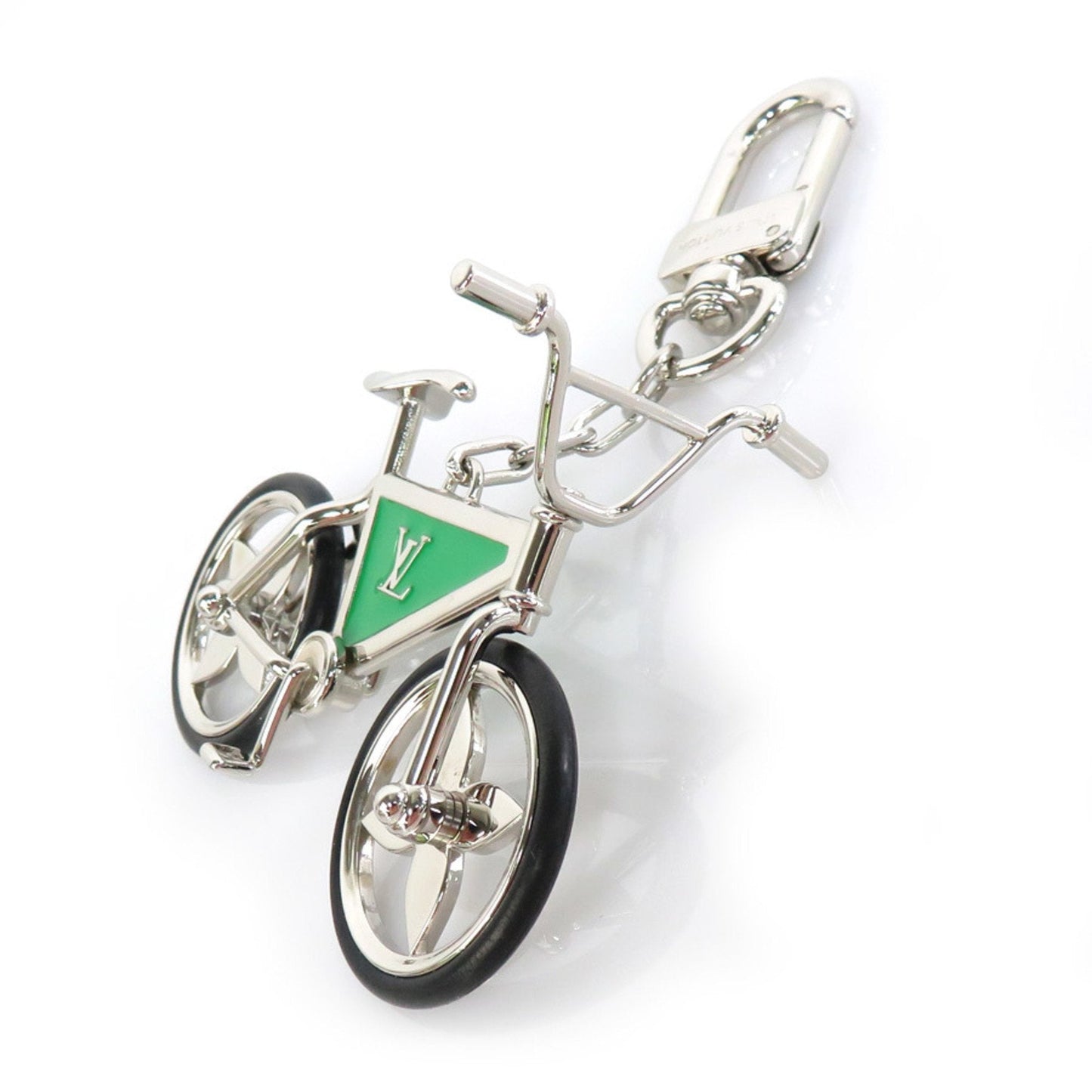 Louis Vuitton  Charm Keychain Bijou Sac Bike Metal Silver x Green  M77148