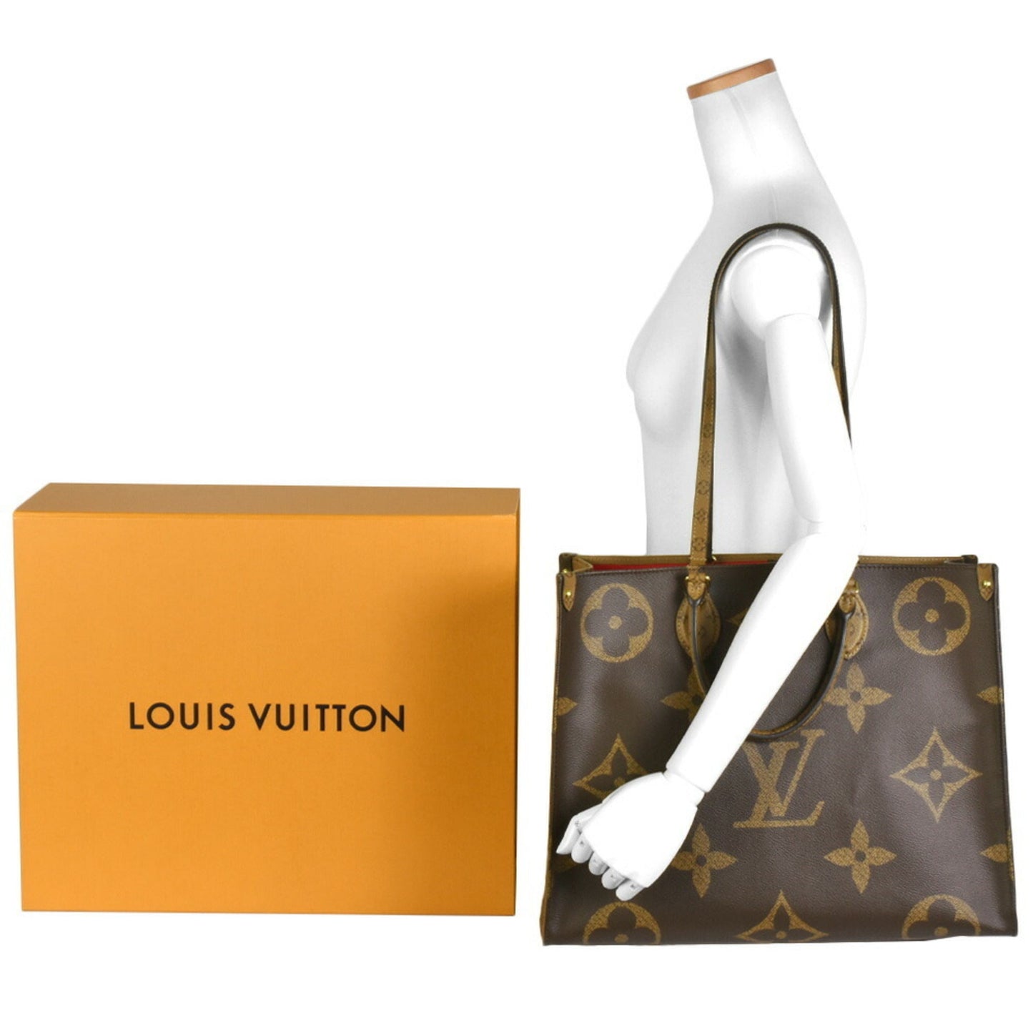 Louis Vuitton  Tote Bag On The Go GM Monogram Reverse Canvas Handbag M44576