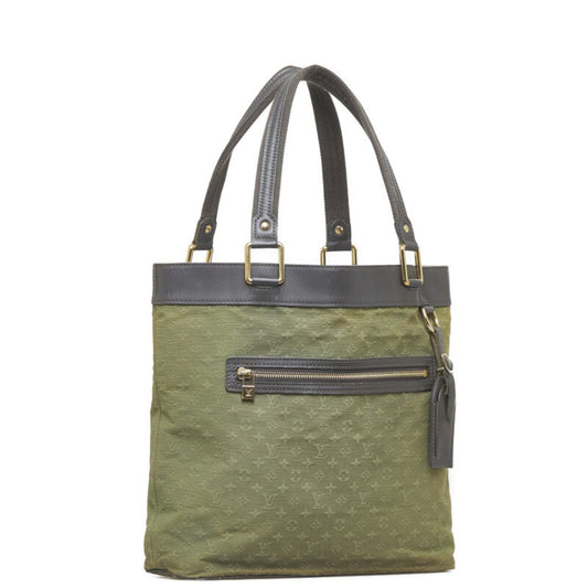 Louis Vuitton  Monogram Lucile GM Tote Bag Shoulder M92681 Green Dark Brown Canvas Leather Women's