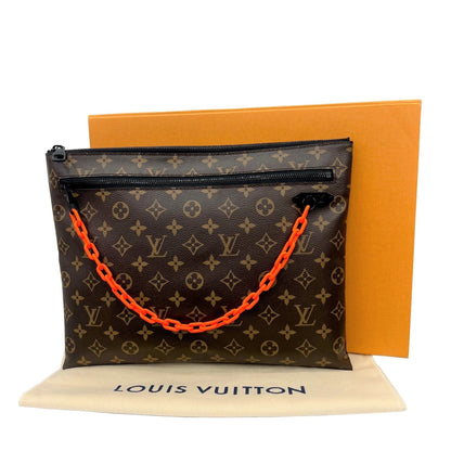 Louis Vuitton  Pochette A4 Virgil Abloh Clutch Bag Monogram Solar Ray Brown Orange Tea M44484 TN0149 Men's