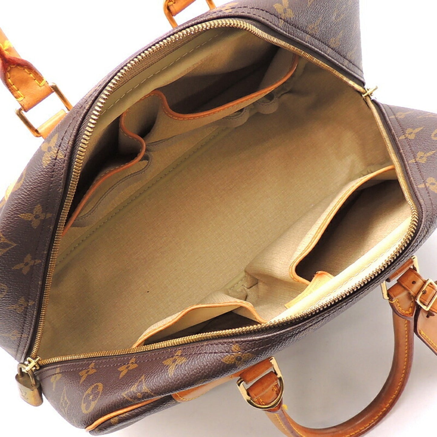 LOUIS VUITTON Deauville [Bowling Vanity] *No Key Women's Handbag M47270 Monogram [Brown]