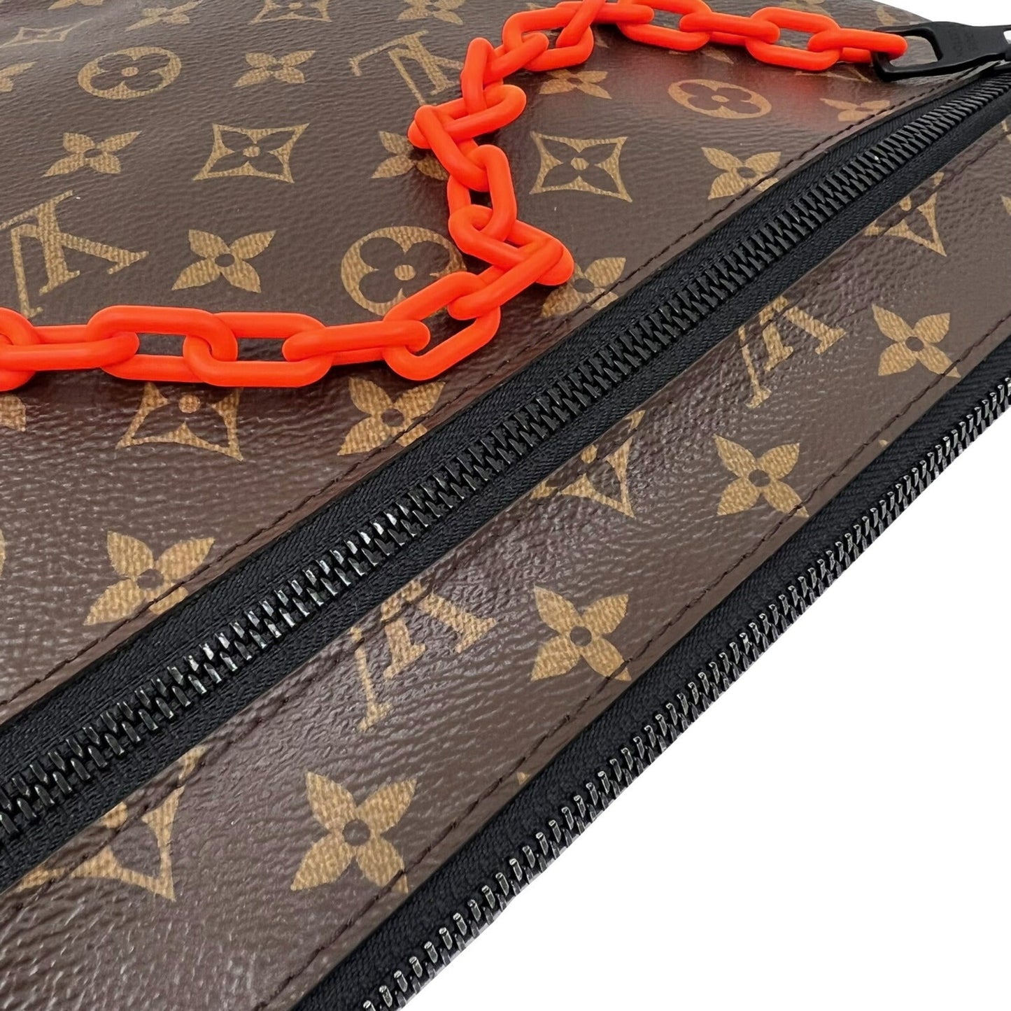 Louis Vuitton  Pochette A4 Virgil Abloh Clutch Bag Monogram Solar Ray Brown Orange Tea M44484 TN0149 Men's