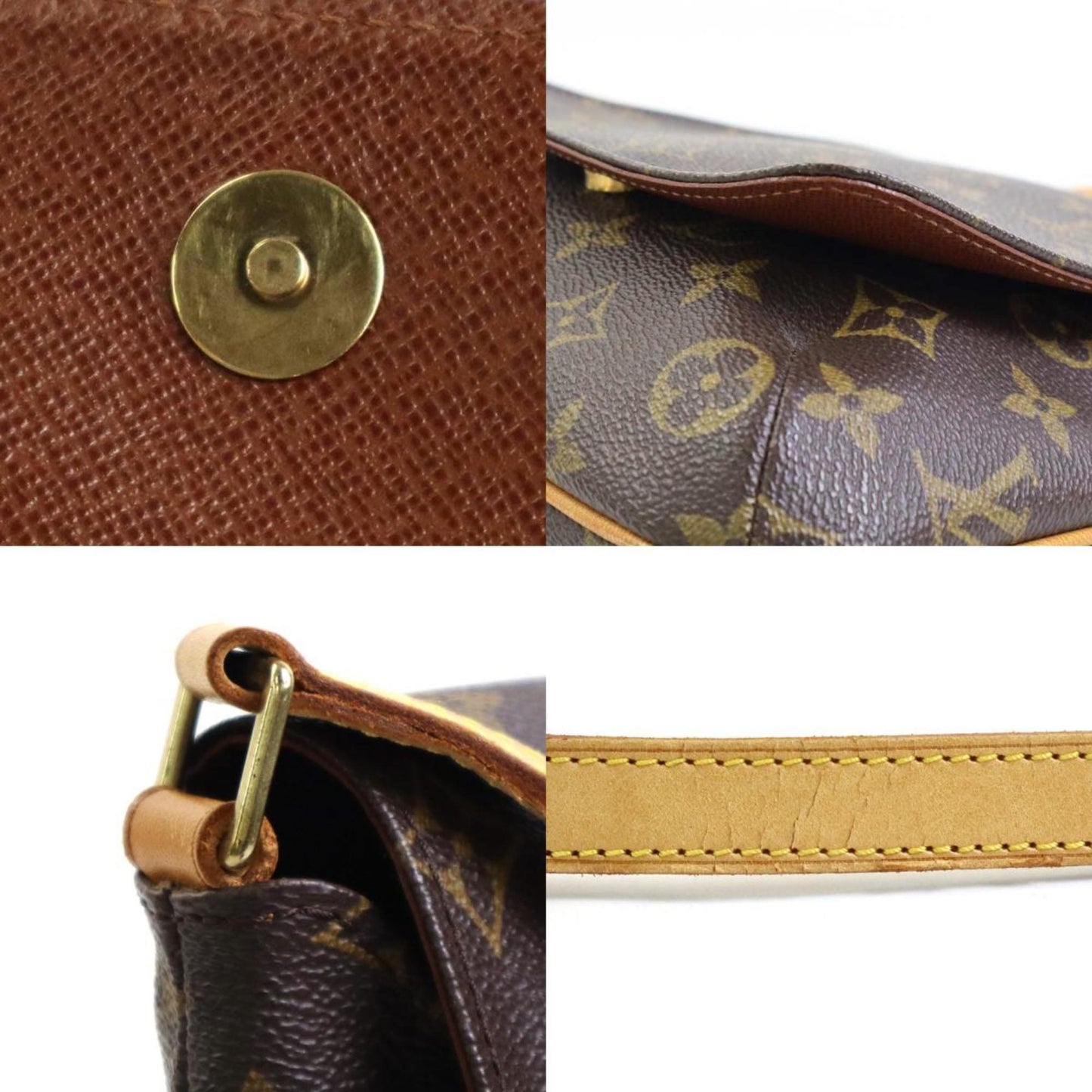 LOUIS VUITTON Diagonal Shoulder Bag Monogram Musette Salsa Long Canvas Brown Unisex M51387