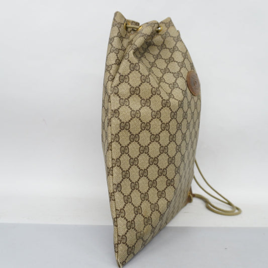 GUCCI  Old  97 19 302 Leather,GG Supreme Shoulder Bag Beige