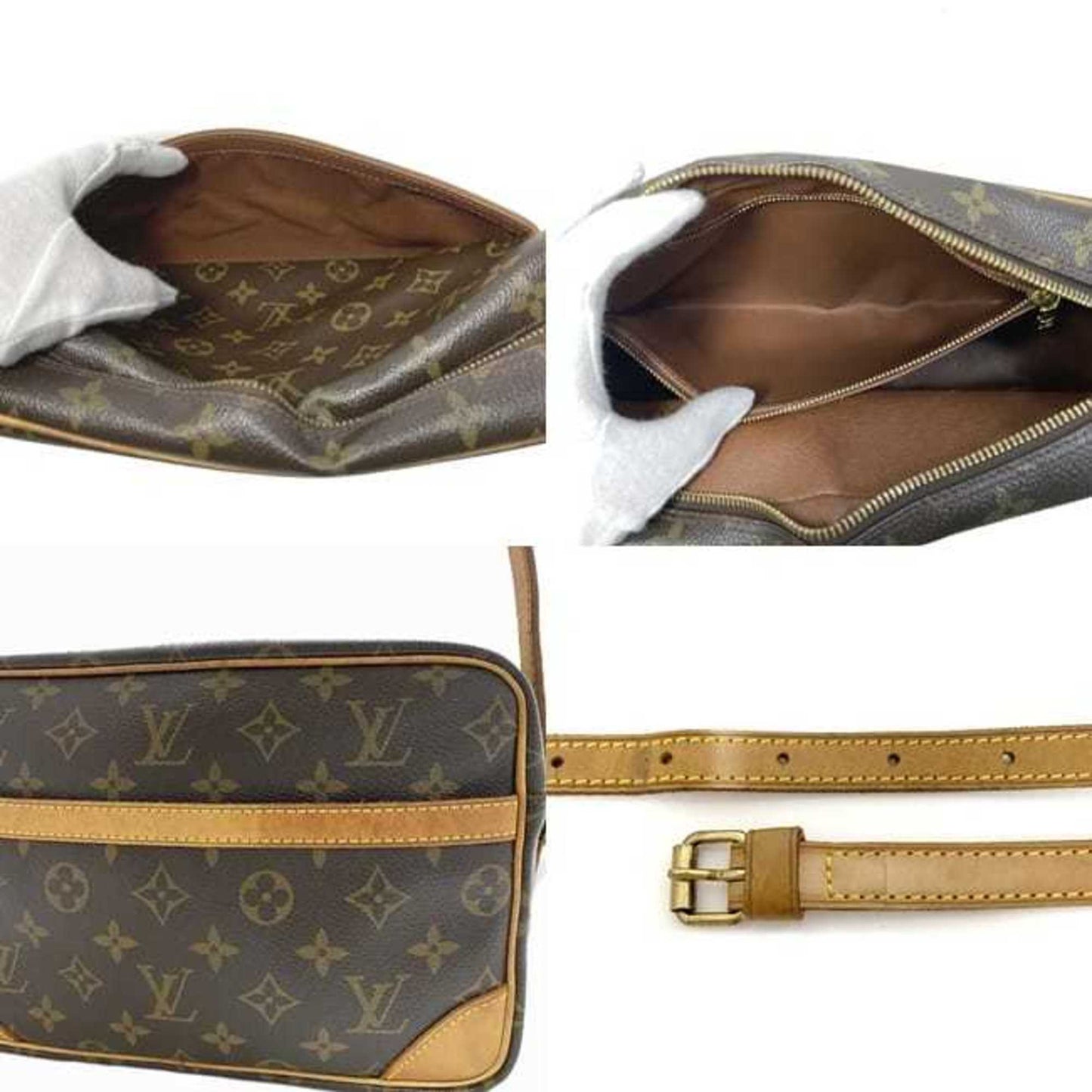 Louis Vuitton  Shoulder Bag Trocadero 27 Brown Beige Gold Monogram M51274 Canvas Nume MB1024