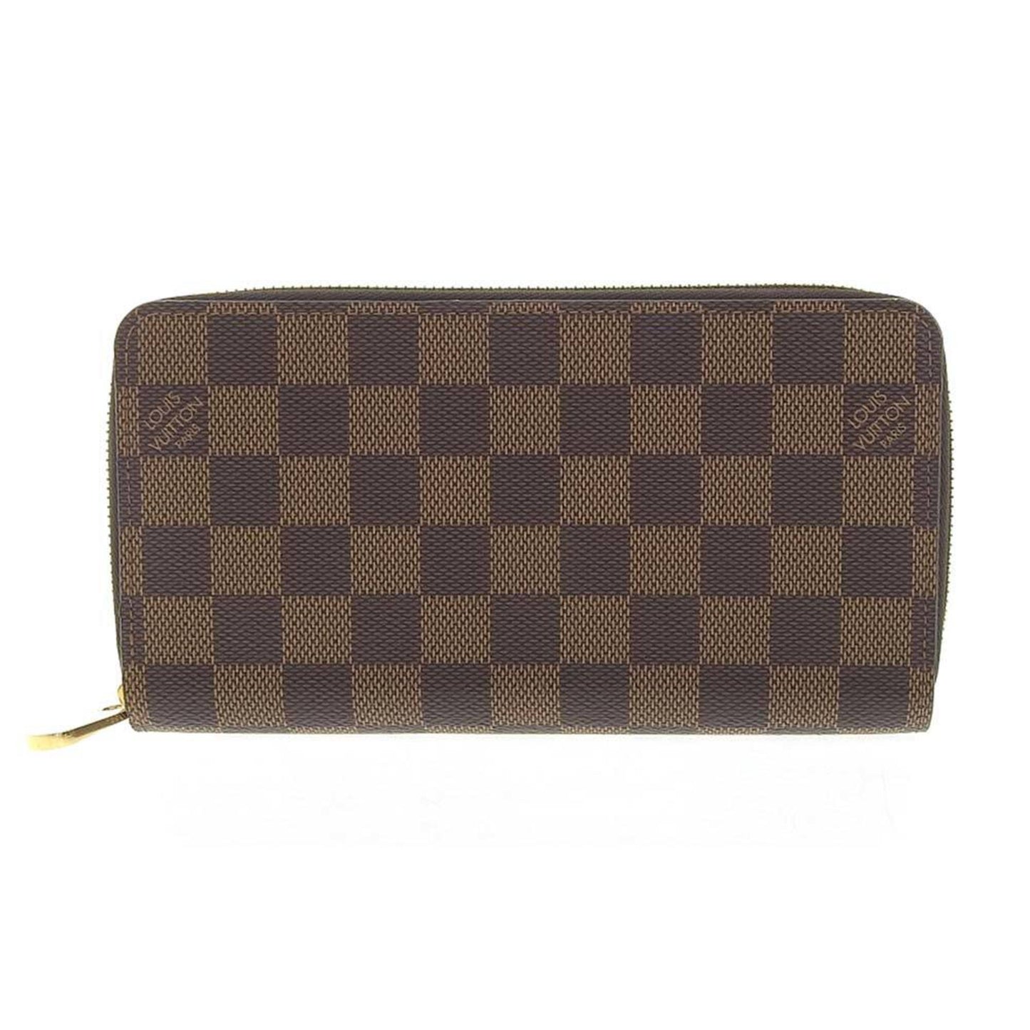 LOUIS VUITTON Damier Zippy Round Long Wallet Ebene N41661