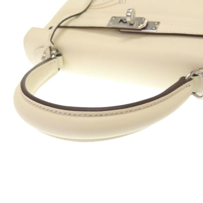 Hermes Kelly 25 Inner Stitch In-N-Out Vaux Swift Nata Z Engraved () HandBag White