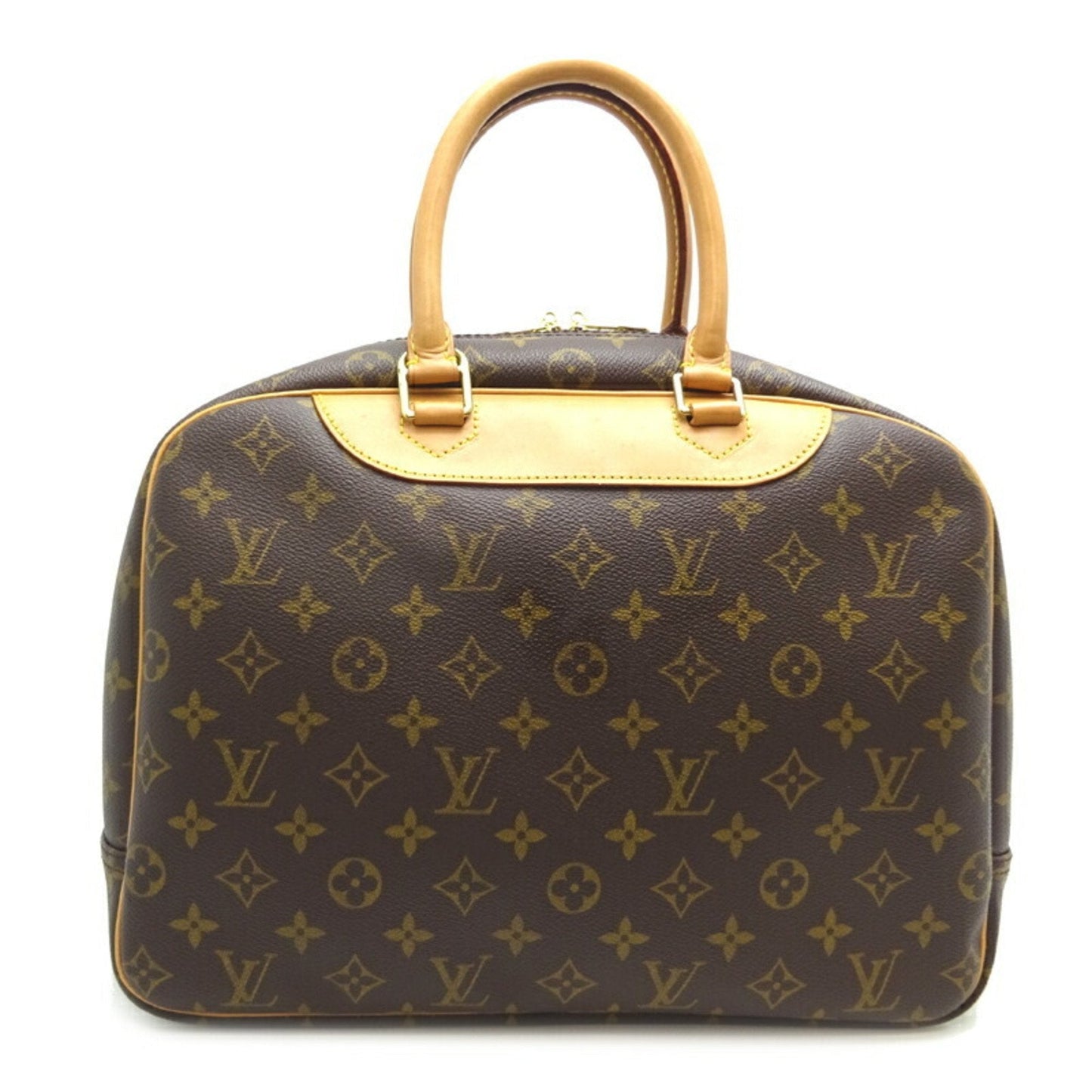 LOUIS VUITTON Deauville [Bowling Vanity] Women's Handbag M47270 Monogram Ebene [Brown]