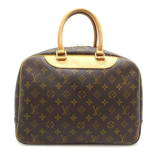 LOUIS VUITTON Deauville [Bowling Vanity] Women's Handbag M47270 Monogram Ebene [Brown]