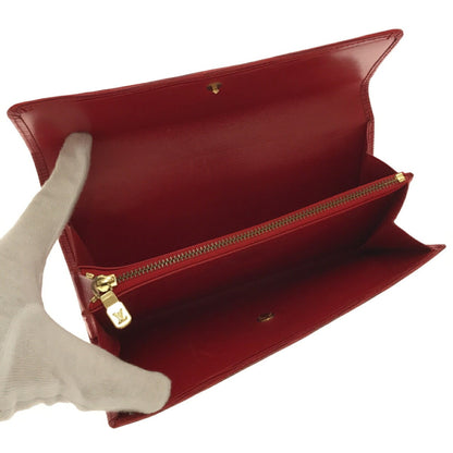 Louis Vuitton  Pochette Porto Mone Credit M63577 Epi Leather Red Gold Metal Fittings Bifold Long Wallet Women's