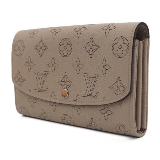 Louis Vuitton  Portefeuille Iris Bifold Wallet M60144 Monogram Mahina Galle Beige Series Silver Hardware Long