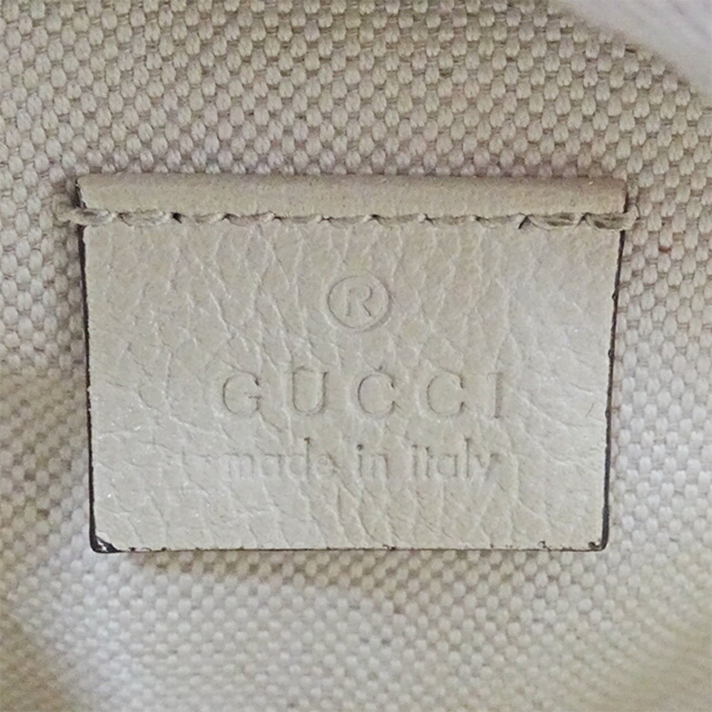 GUCCI bag ladies print shoulder leather white 574803